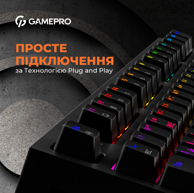 まほうどう Клавіатура механічна дротова GamePro MK180B Hot-Swap Red
