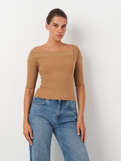 Топ жіночий Stradivarius 6612683430 M Коричневий від Rozetka на платформі USKIDKA Акція на Топ жіночий Stradivarius 6612683430 M Коричневий від Rozetka