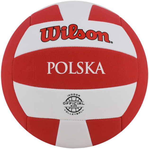 Piłka siatkowa Wilson WTH90118XBPO Super Soft Play VB Polska official size biało-czerwona (0887768958800) - obraz 1