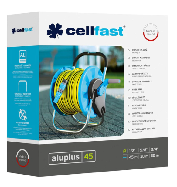 Підставка-котушка для садового шланга Cellfast Aluplus 1/2” 45м 55-150 - зображення 4