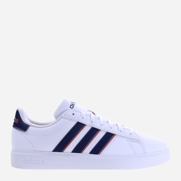 Tenisówki męskie z eko skóry adidas Grand Court 2.0 ID2947 40 Biały/Bakłażan (4066764967245) - obraz 1