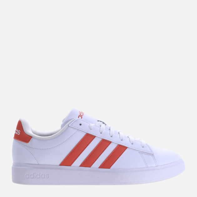 Tenisówki męskie z eko skóry adidas Grand Court 2.0 ID2948 48 Biały/Pomarańczowy (4066764253409) - obraz 1