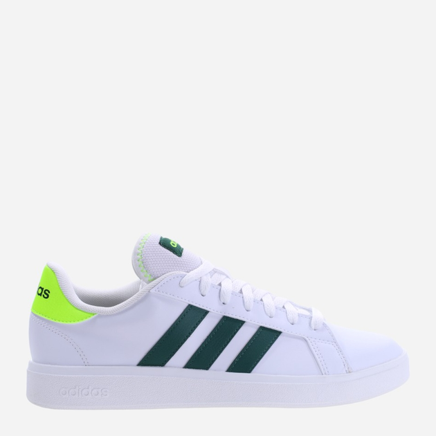 Tenisówki męskie z eko skóry adidas Grand Court Base 2.0 ID4450 40.5 Biały/Zielony (4066755355914) - obraz 1