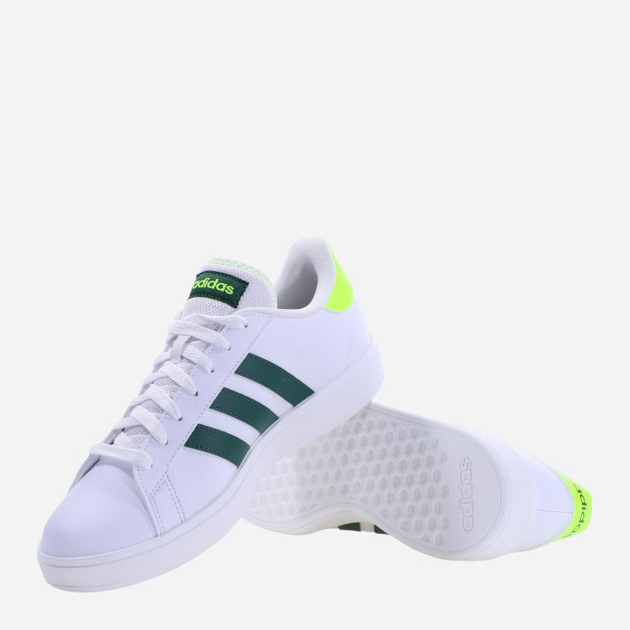 Sneakersy męskie adidas Grand Court Base 2.0 ID4450 40.5 Biały/Zielony (4066755355914) - obraz 4