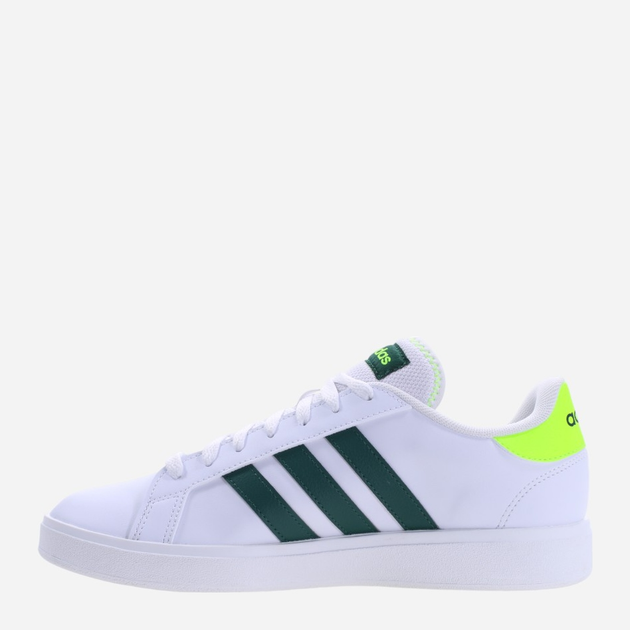 Чоловічі кеди низькі adidas Grand Court Base 2.0 ID4450 43.5 Білий/Зелений (4066755355846) - зображення 2