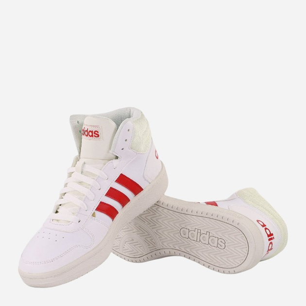 Sneakersy męskie za kostkę adidas Hoops 2.0 Mid GZ7927 42.5 Białe (4064047603675) - obraz 4