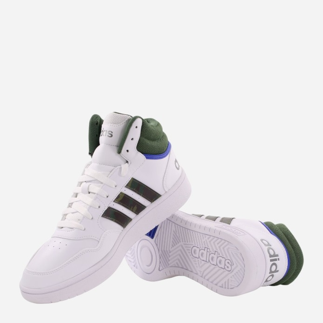 Sneakersy męskie za kostkę adidas Hoops 3.0 Mid GY4747 44.5 Białe (4065426219760) - obraz 4