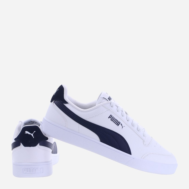 Sneakersy męskie Puma Shuffle 309668-24 40.5 Biały/Ciemnoniebieski (4065452569099) - obraz 3