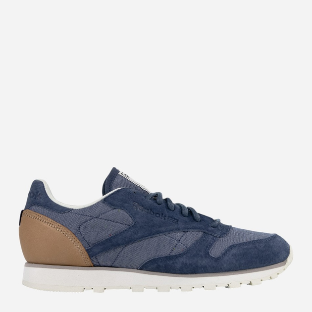 Buty sportowe męskie do kostki Reebok CL Leather Fleck AQ9722 41 Granatowe (4057282099273) - obraz 1