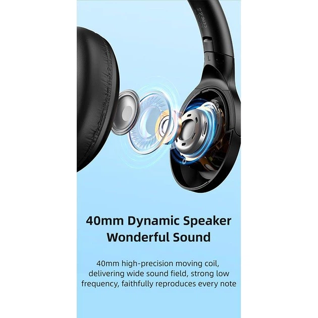 Беспроводные наушники Bluetooth гарнитура USAMS Wireless Headphone YH Series YH21 |BT5.3/AUX, 70h| Черный - изображение 12