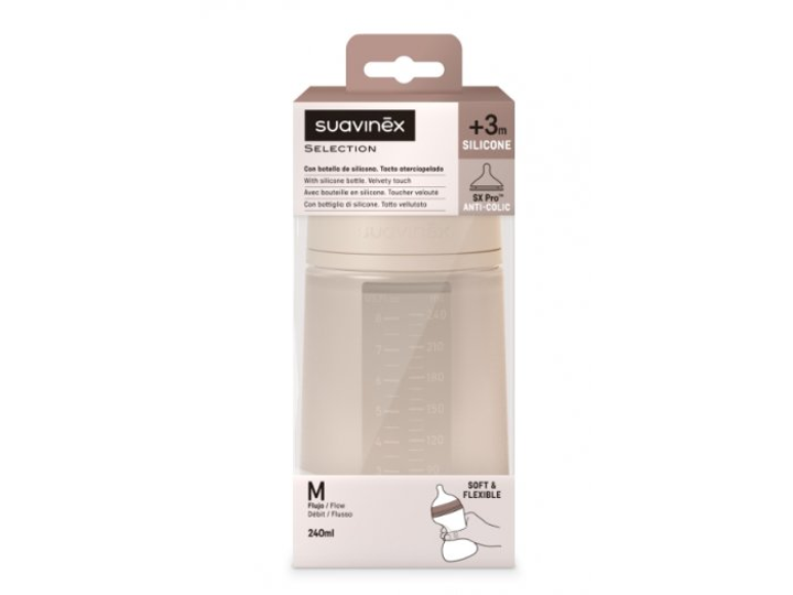 Пляшечка силіконова Colour Essence, Suavinex, 240 мл (нюдова), 308072 - зображення 2