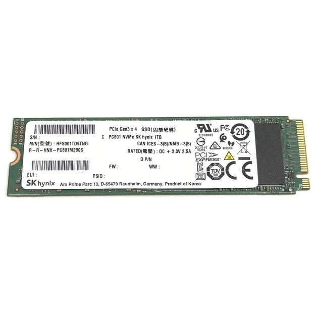 SSD накопитель 1 ТВ SK hynix PC601 (M.2 2280, 3D TLC, NVMe