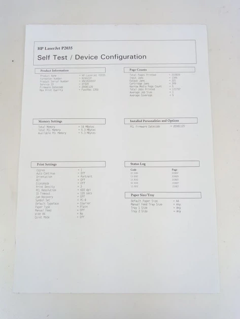 Принтер HP LaserJet P2035 (A4, лазерный, черно-белый, USB, 300 000 стр.) - изображение 3