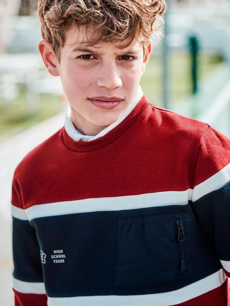 Bluza bez kaptura młodzieżowa chłopięca Mayoral 7.453-11 170 cm Ciemnoczerwony (8445865508704) - obraz 4