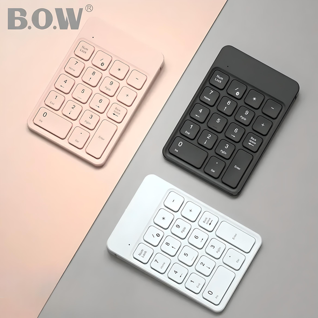 Клавиатура BOW HB157 цифровая беспроводная с Bluetooth, чёрная - изображение 7