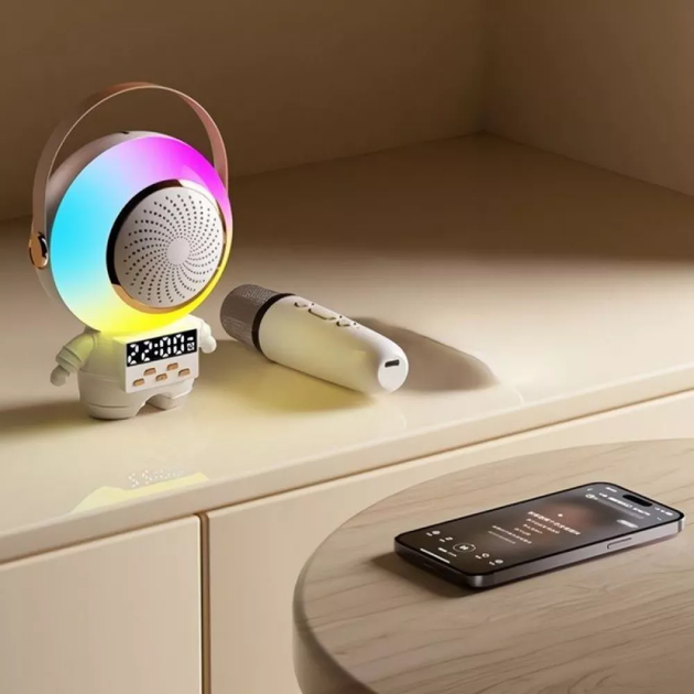 Портативная колонка караоке с микрофоном Bluetooth Speaker & 1 Microphone — MC-009 (030j) - изображение 6