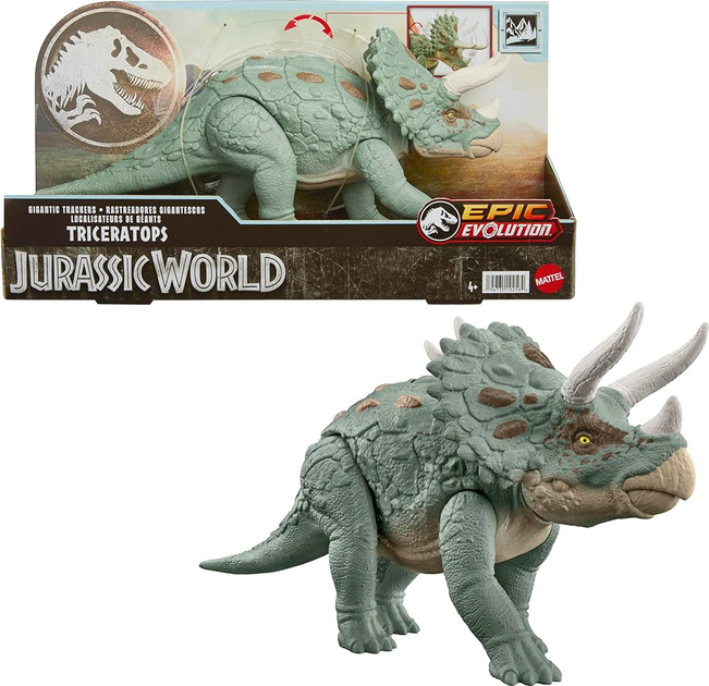 Figurka Jurassic World Dinozaur Gigantyczny Tropiciel Triceratops (0194735192564) - obraz 1