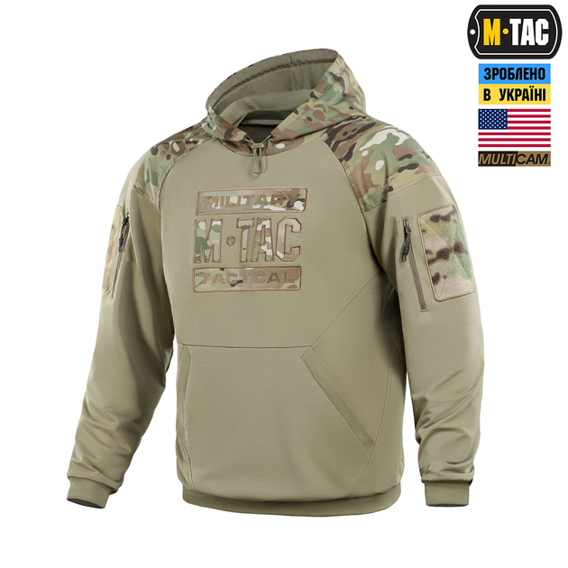 Кофта M-Tac Hoodie Combat Multicam/Tan S - зображення 1