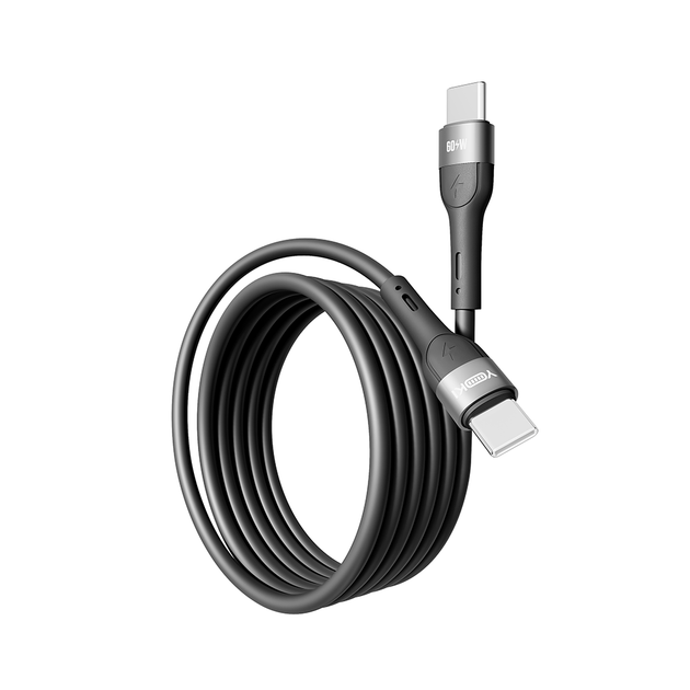Кабель для зарядки и обмена данными USB YOKI YK-EX11 EXTRA Series Type-C to Type-C 60W (3A/20V) 1.2m Black - изображение 5