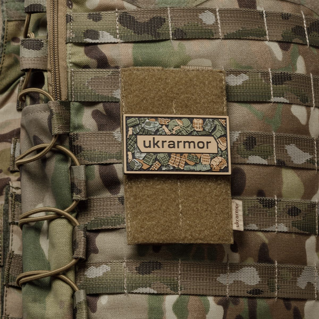 Панель для нашивок, Ukrarmor патчей, шевронов. Мультикам. Cordura 500D, 13.5 х 8 см - изображение 2