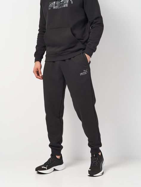 Акція на Спортивні штани утеплені чоловічі Puma Ess+ Camo Sweatpants Fl 68323301 S Чорні від Rozetka