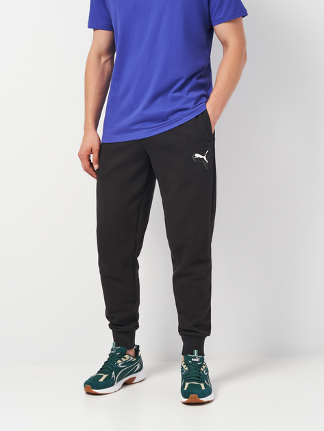 Акція на Спортивні штани чоловічі Puma Ess+ Logo Lab Cat Sweatpants 68380001 XXL Чорні від Rozetka