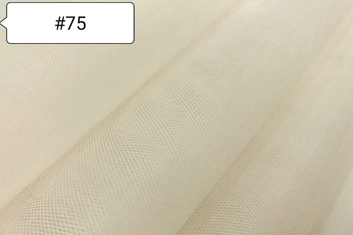 Тканина Фатин Молочний №75 - Фото 3 Тканина Фатин Молочний №75 - зображення 3