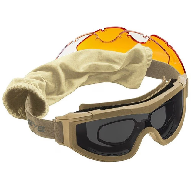 Тактичні окуляри-маска SWISS EYE® балістичні з діоптричною вставкою Safety Goggles Coyote (15623005) - зображення 1