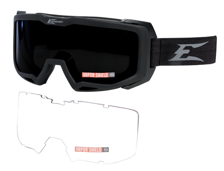 Военная маска очки Edge Eyewear HB111 Batian Ballistic Safety Goggles w/ Black & Clear Vapor Shield Lenses Чорний - изображение 1