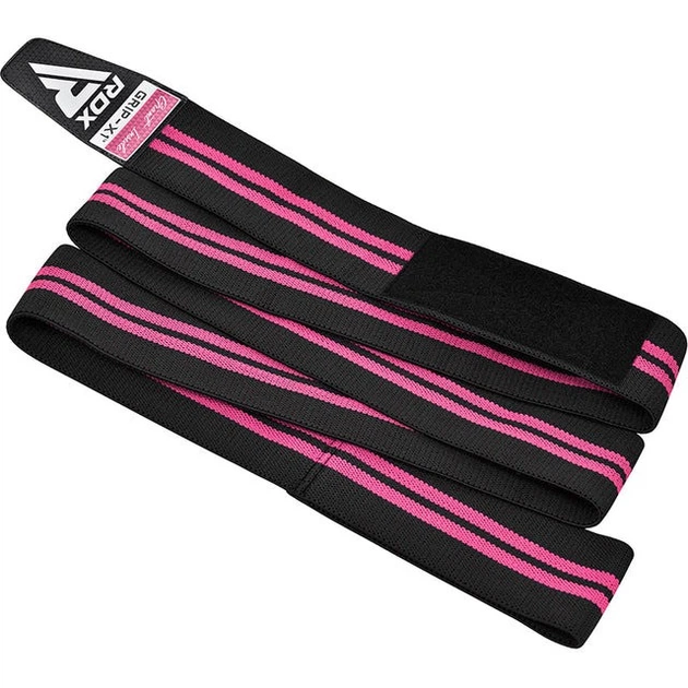 Бинти на коліна RDX GYM KNEE WRAP R11 BLACK/PINK - Фото 4 Бинти на коліна RDX GYM KNEE WRAP R11 BLACK/PINK - изображение 4