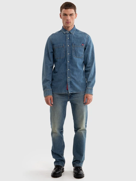 Сорочка джинсова чоловіча Big Star Derine 381 L Блакитна (5900714780456) - зображення 3