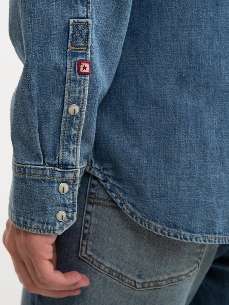 Сорочка джинсова чоловіча Big Star Derine 381 L Блакитна (5900714780456) - зображення 6