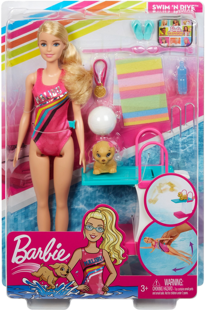 Lalka Barbie Pływaczka GHK23 (0887961795141) - obraz 2