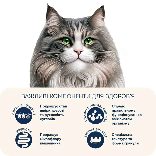 Сухий корм для котів Home Food Sterilised Hairball Сontrol Adult 1,6 кг - індичка та ягоди - изображение 5