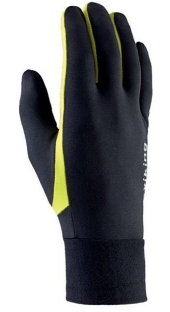 Рукавички для бігу Viking Runway Multifunctional Running Gloves 140-18-2740-64 24.5-26 см чорно-зелені (5901115780229) - зображення 1