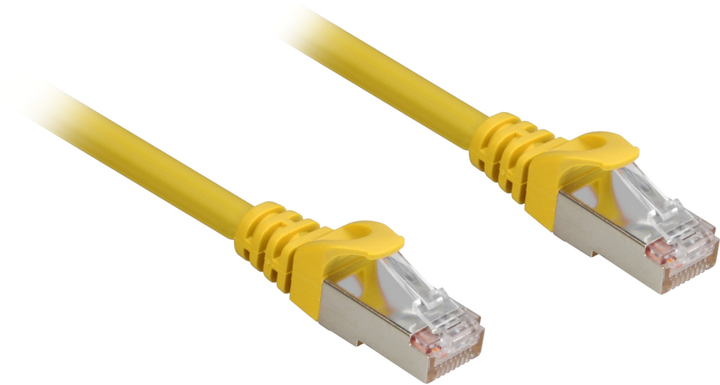 Патч-корд Sharkoon Cat 6a S/FTP 10 м жовтий (4044951018550) - зображення 1