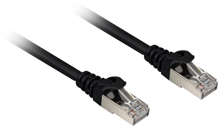 Патч-корд Sharkoon Cat 6a S/FTP 15 м чорний (4044951020324) - зображення 1