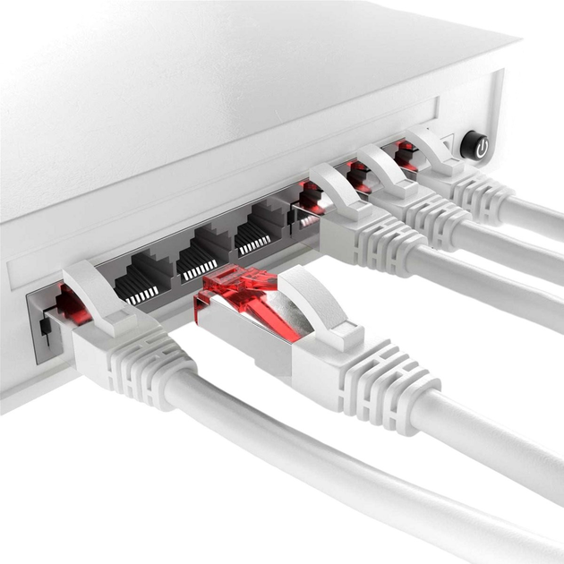 Patchcord Goobay Cat 6 S/FTP 30 m Biały (4040849935084) - obraz 5