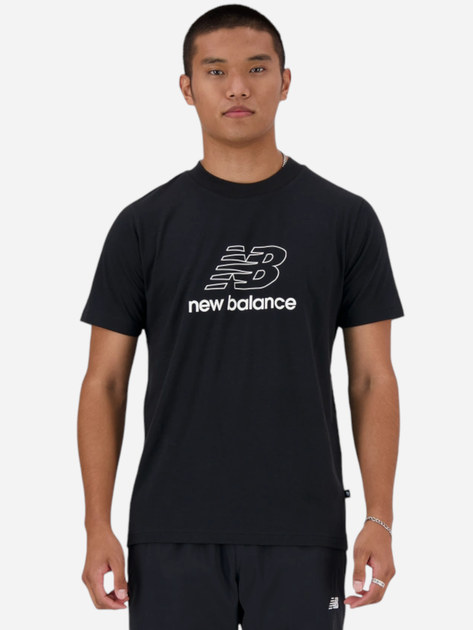 Koszulka męska bawełniana New Balance NBMT41906BK M Czarna (196941812663) - obraz 1