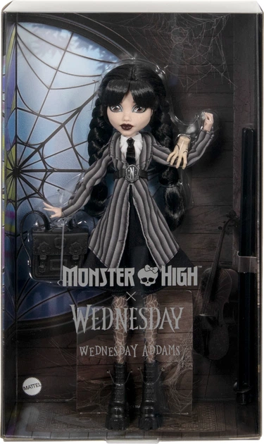 Колекційна лялька Венздей у шкільній формі Monster High X