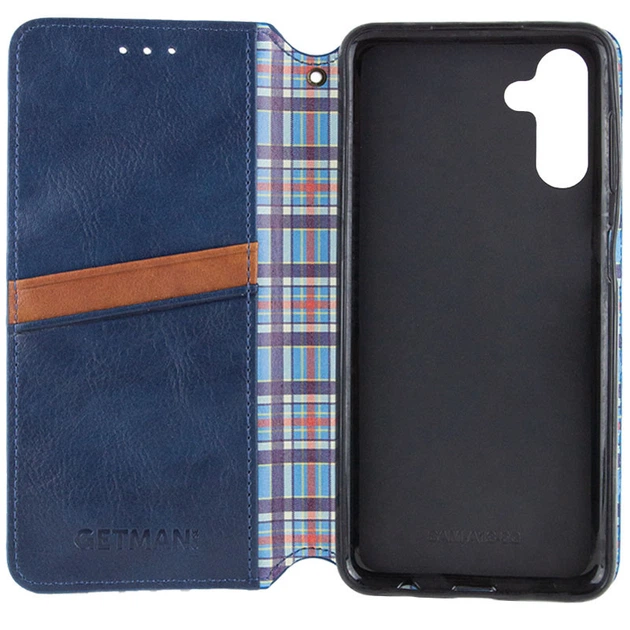 Чехол книжка GETMAN Cubic (PU) для Samsung Galaxy M14 5G Синий - изображение 3