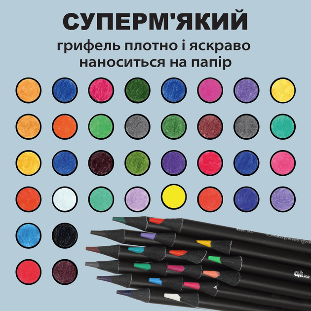 Олівці кольорові ZiBi Art Line круглі 36 кольорів (ZB.2435) – фото