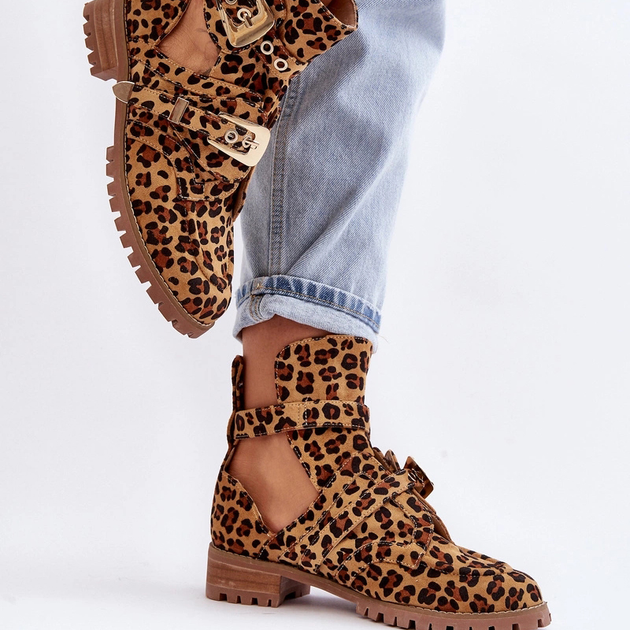 Botki damskie wysokie Rock Girl 38 Leopardowe (5905677015355) - obraz 4
