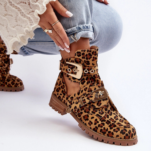 Botki damskie wysokie Rock Girl 38 Leopardowe (5905677015355) - obraz 6