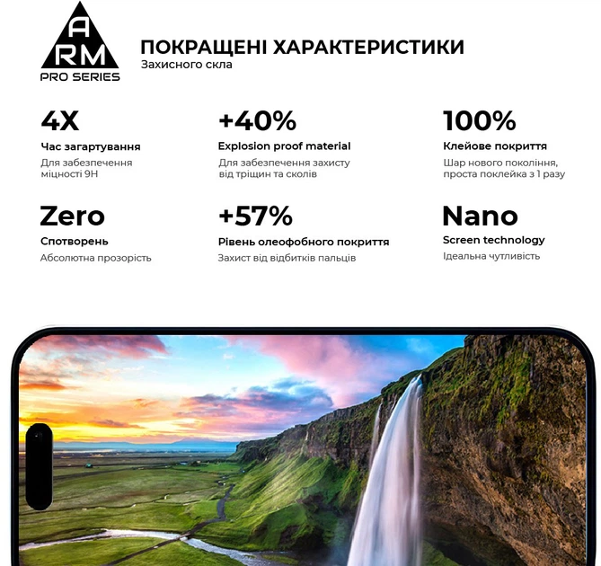 Защитное стекло ArmorStandart Pro для смартфона Apple iPhone 16 Plus (ARM78509) - Фото 5 Защитное стекло ArmorStandart Pro для смартфона Apple iPhone 16 Plus (ARM78509) - изображение 5