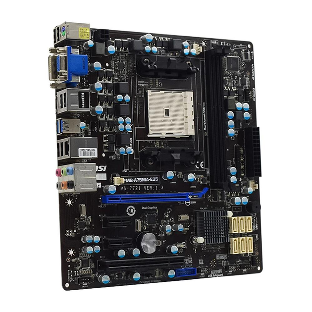 Материнская плата MSI FM2-A75MA-E35 MS-7721 VER: 1.3, AMD A75, mATX ...