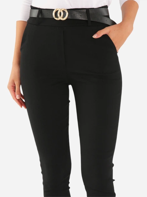 Spodnie slim fit damskie Unisono 224-5683C M Czarne (5906140651056) - obraz 4