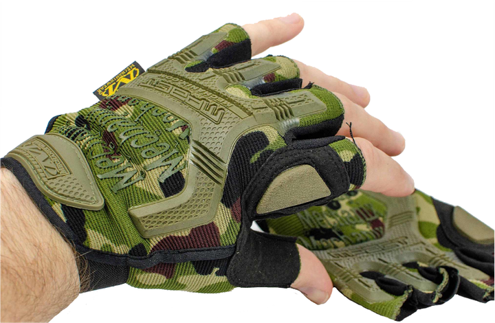 Тактичні рукавички Mpact Mechanix безпалі camo L мультикам - изображение 2