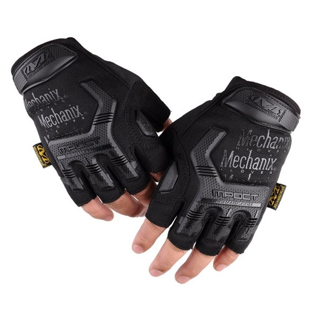 Тактичні рукавички Mpact Mechanix безпалі Black M чорний - изображение 1