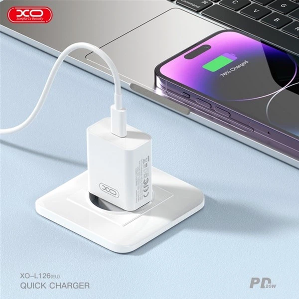 Сетевое зарядное устройство для XO L126 - 20W PD Single port USB-C